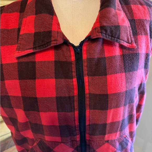 Lined sleeveless check jacket ♦️Vintage ♦️Large - Picture 3 of 6